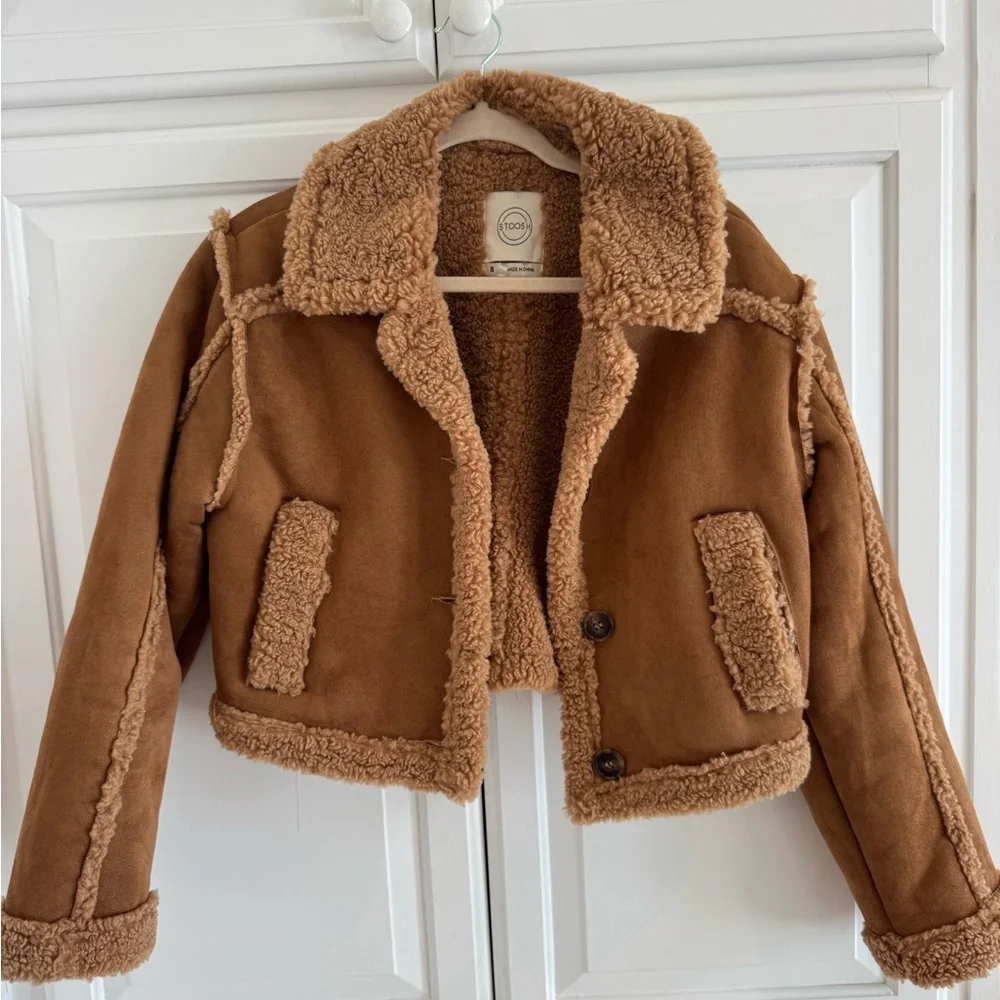 Stoosh Women's Brown Teddy Jacket